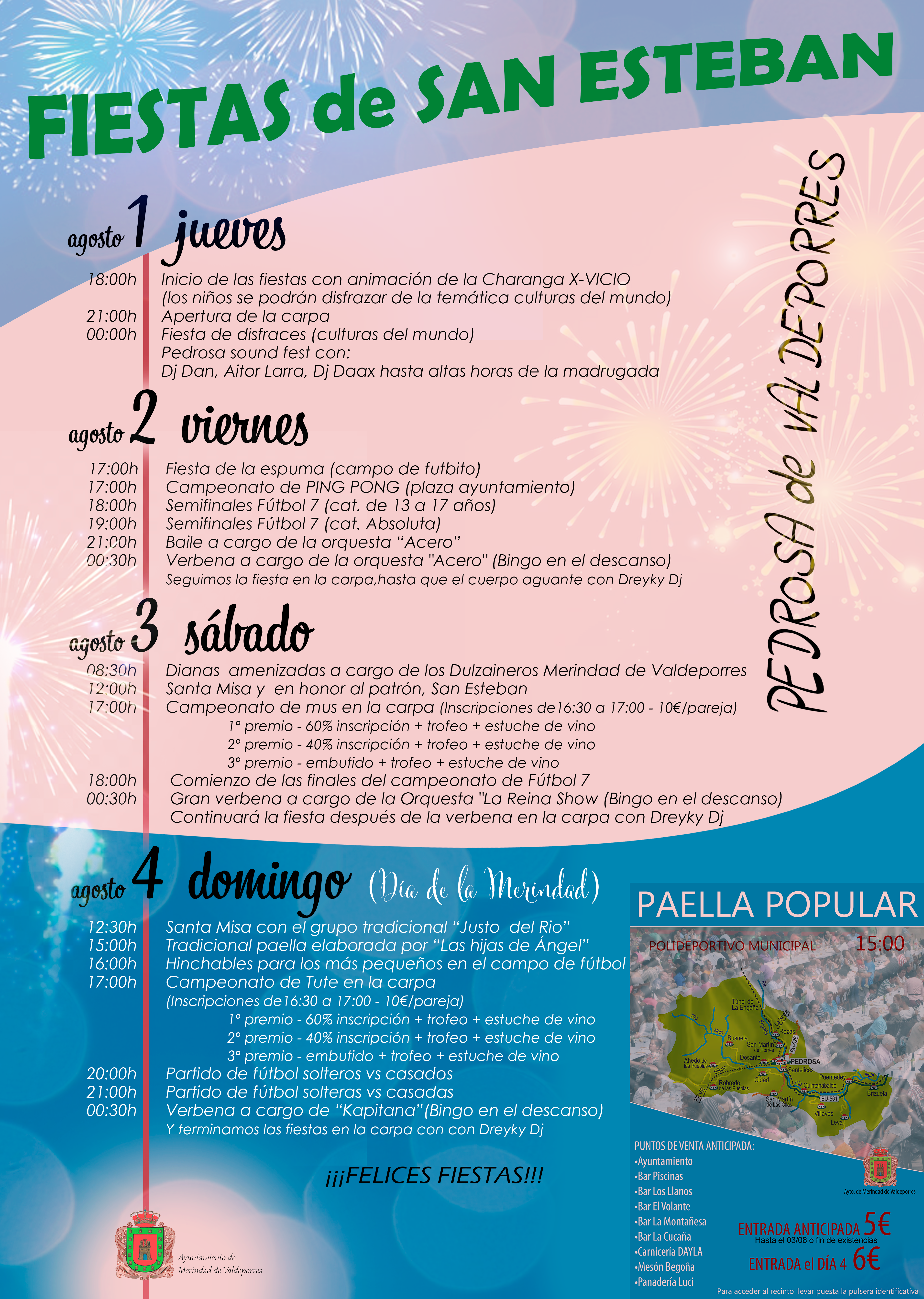FIESTAS DE SAN ESTEBAN Y DÍA DE LA MERINDAD DE VALDEPORRES